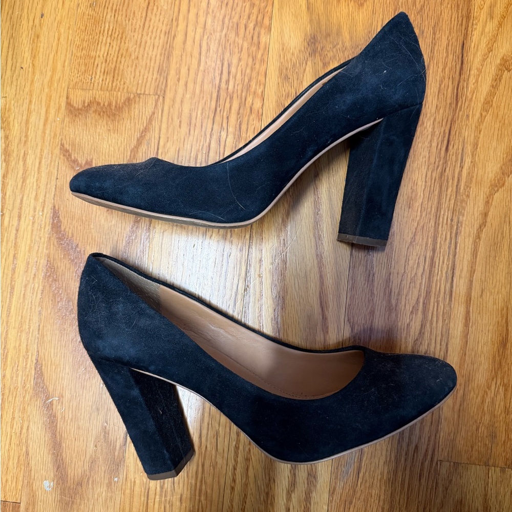 Black Suede J Crew Pumps